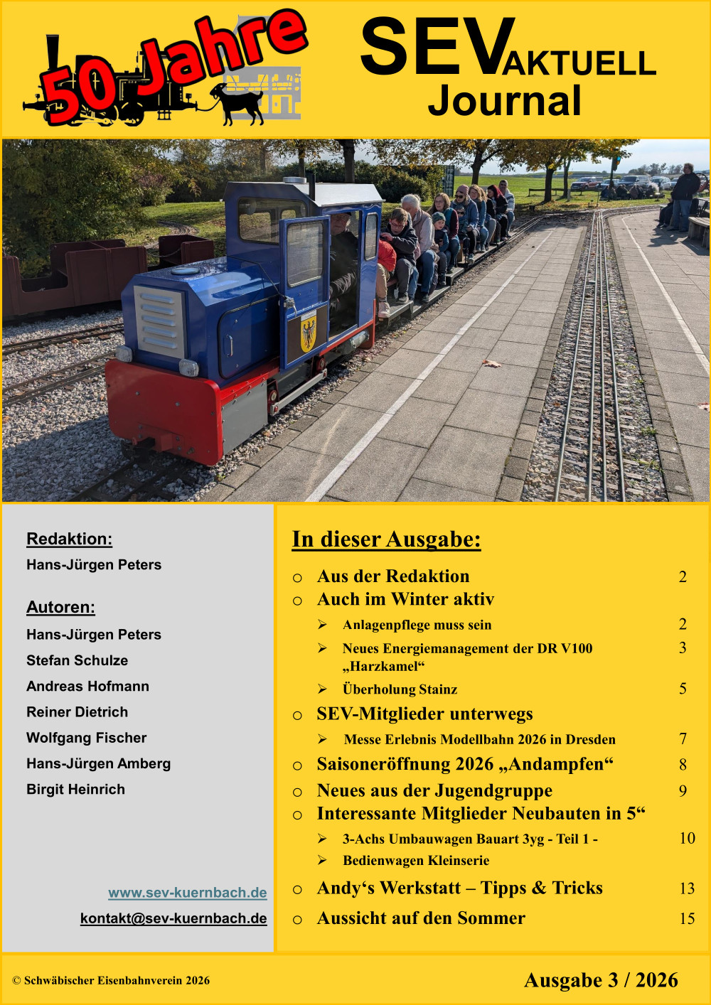 Titelblatt SEV Aktuell &ndash; Ausgabe 03